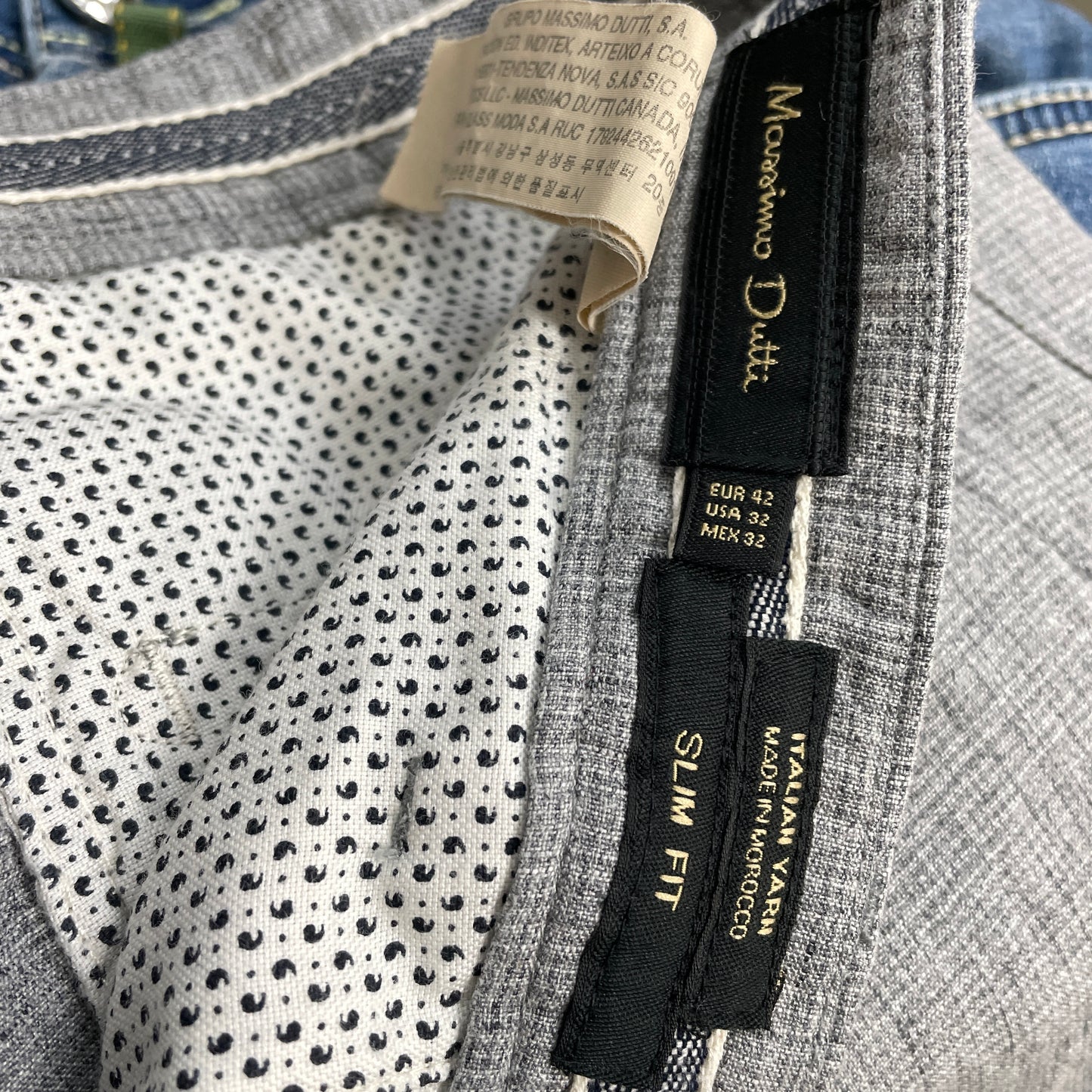 Мъжки ленен панталон MASSIMO DUTTI