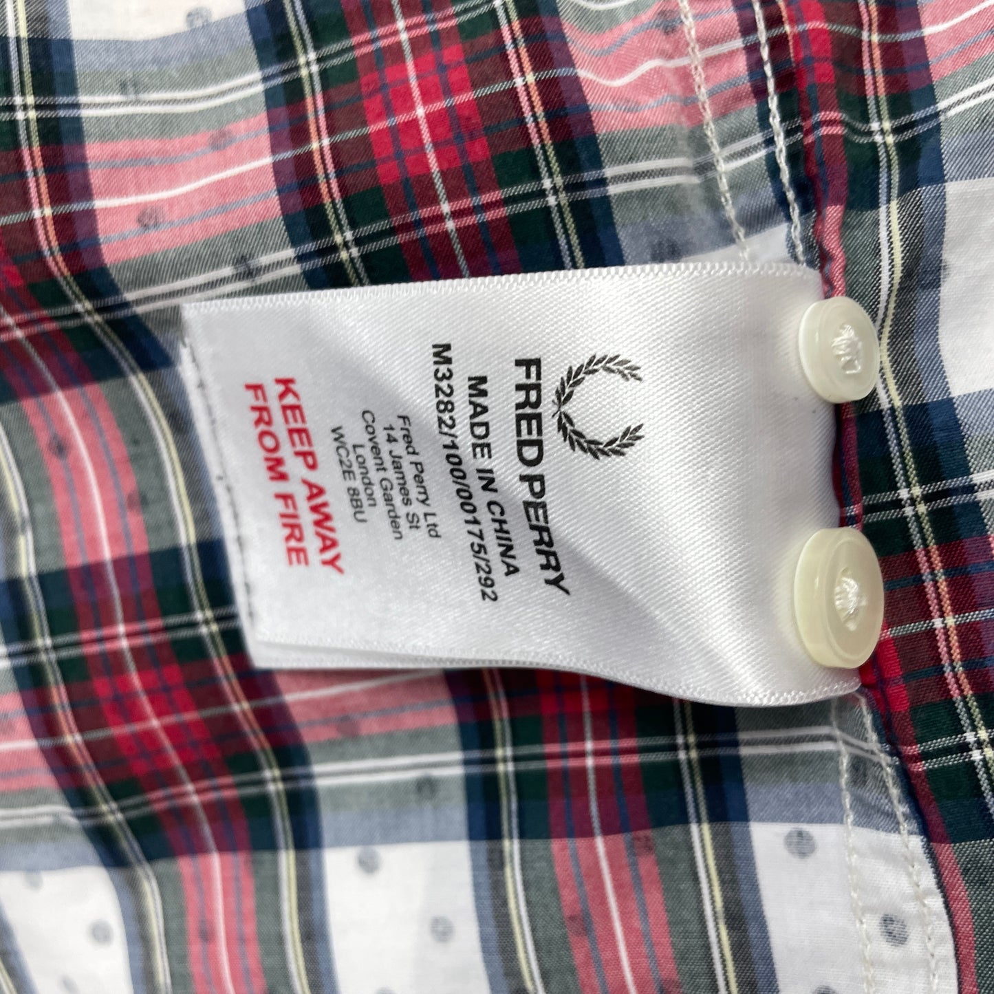 FRED PERRY мъжка карирана риза