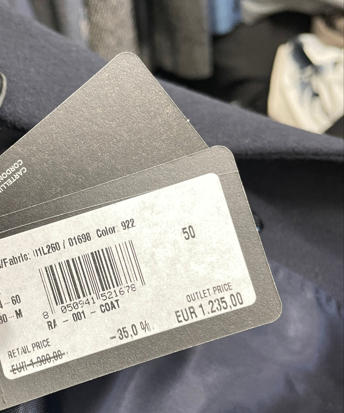 EMPORIO ARMANI мъжко палто 100% КАШМИР